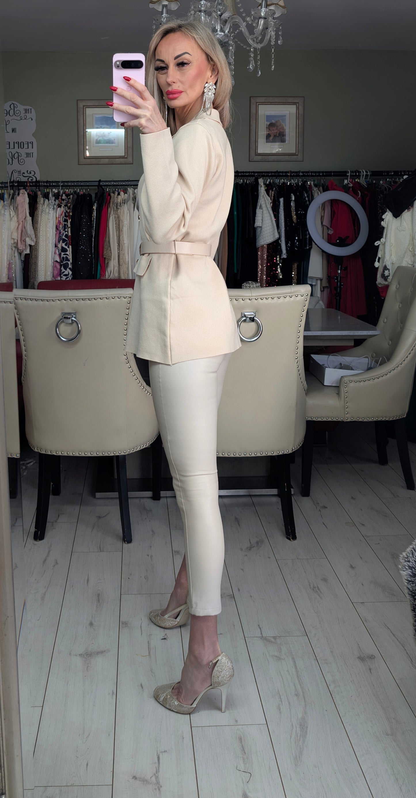 Knitted Blazer With Gold Details