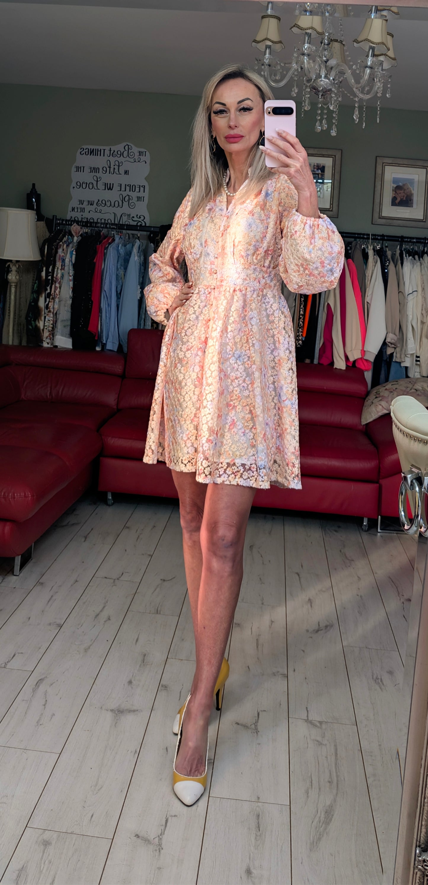 Romantic Mini Dress Flowers