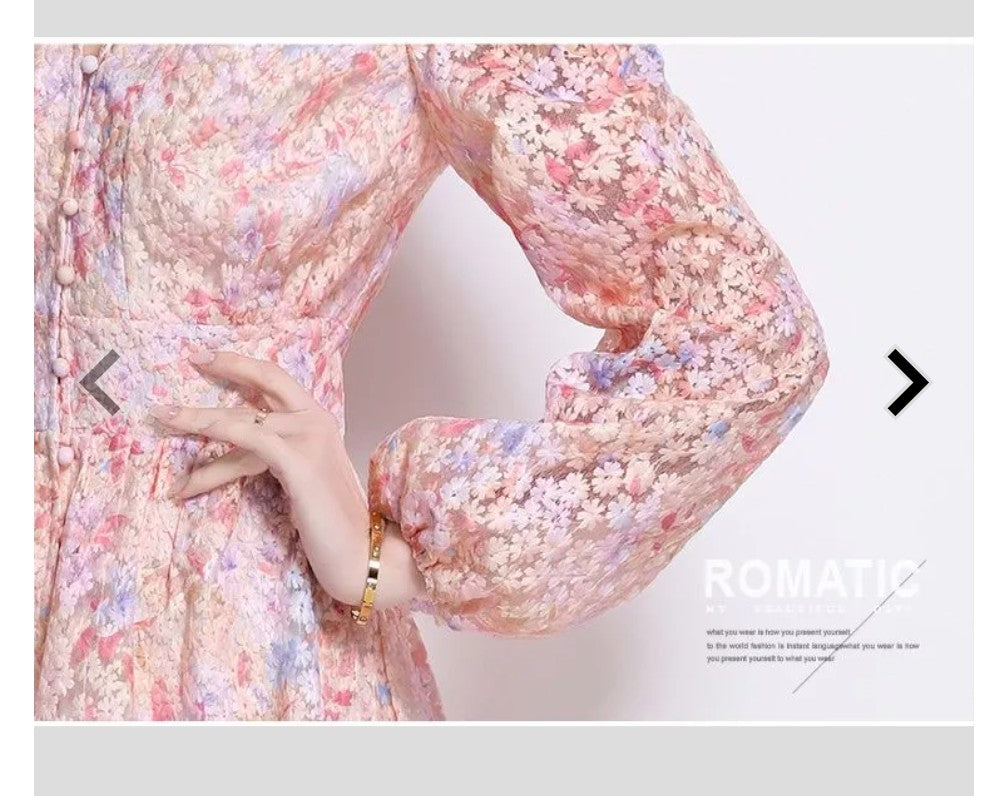 Romantic Mini Dress Flowers