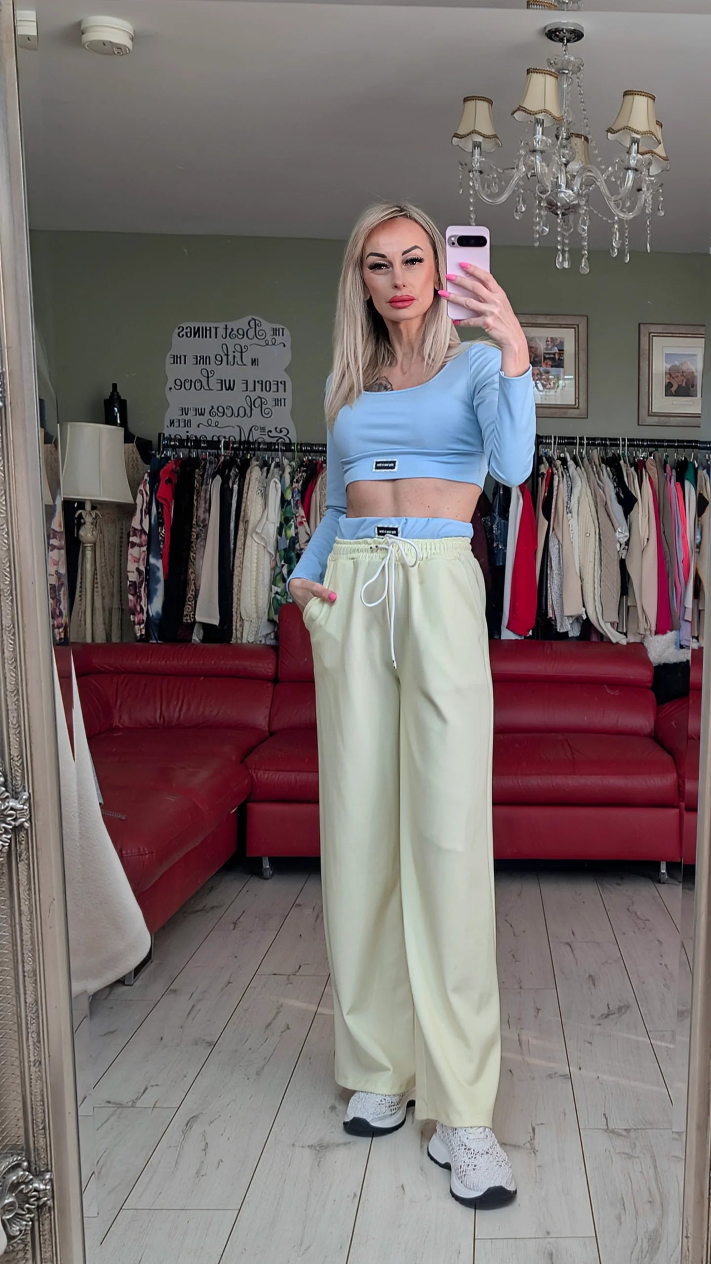 Set Of Trousers And Top Yellow and Blue