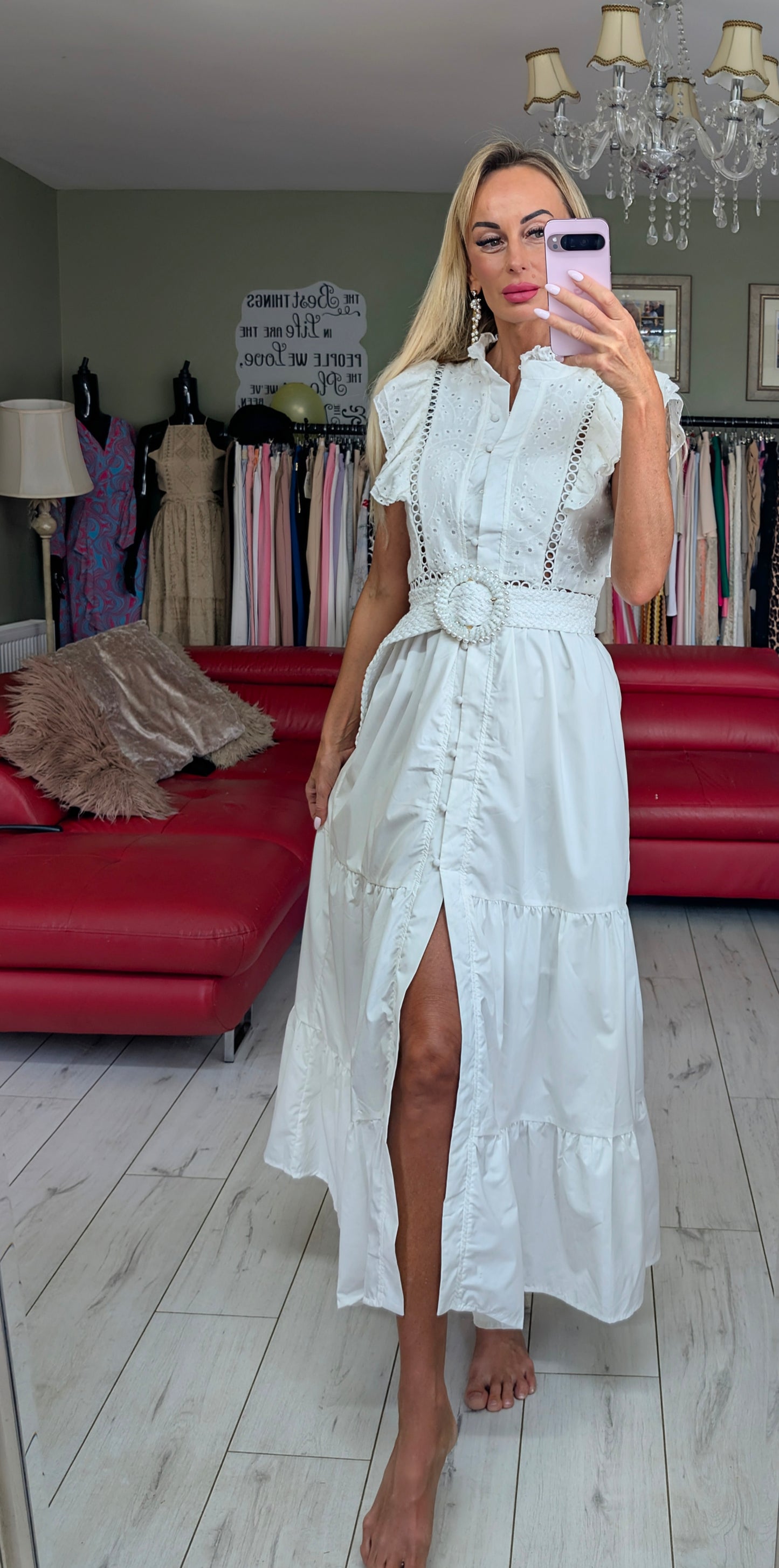 100% Cotton White Dress