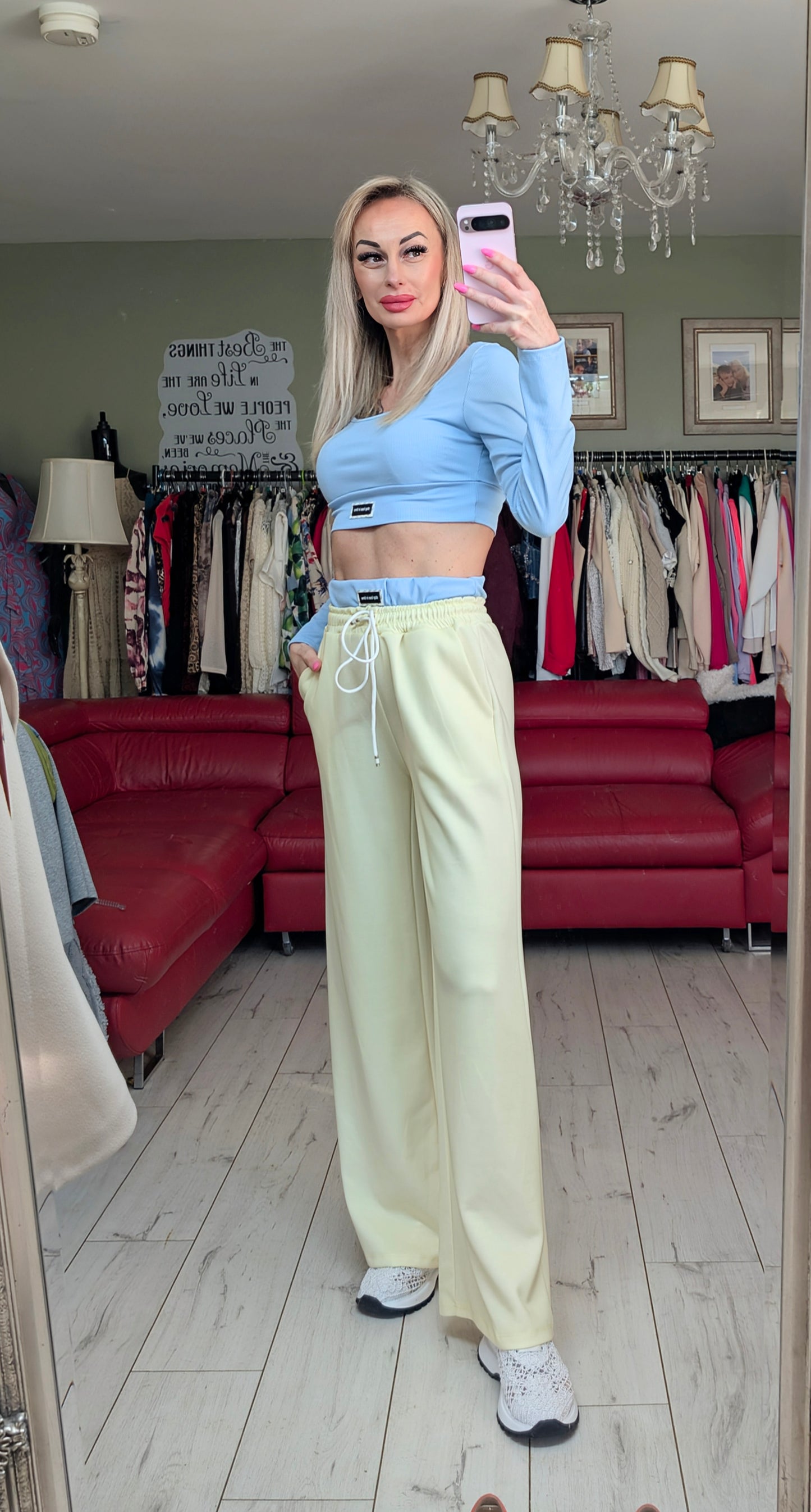 Set Of Trousers And Top Yellow and Blue
