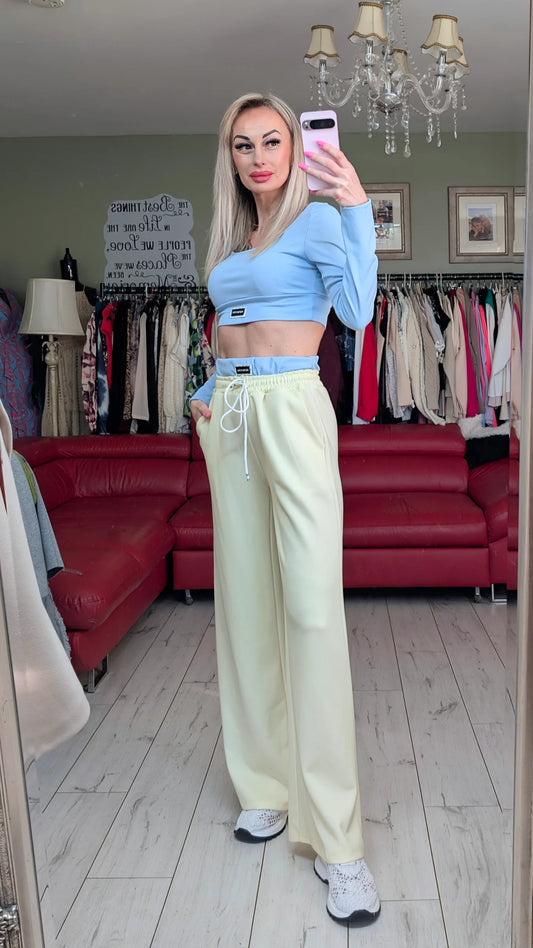 Set Of Trousers And Top Yellow and Blue