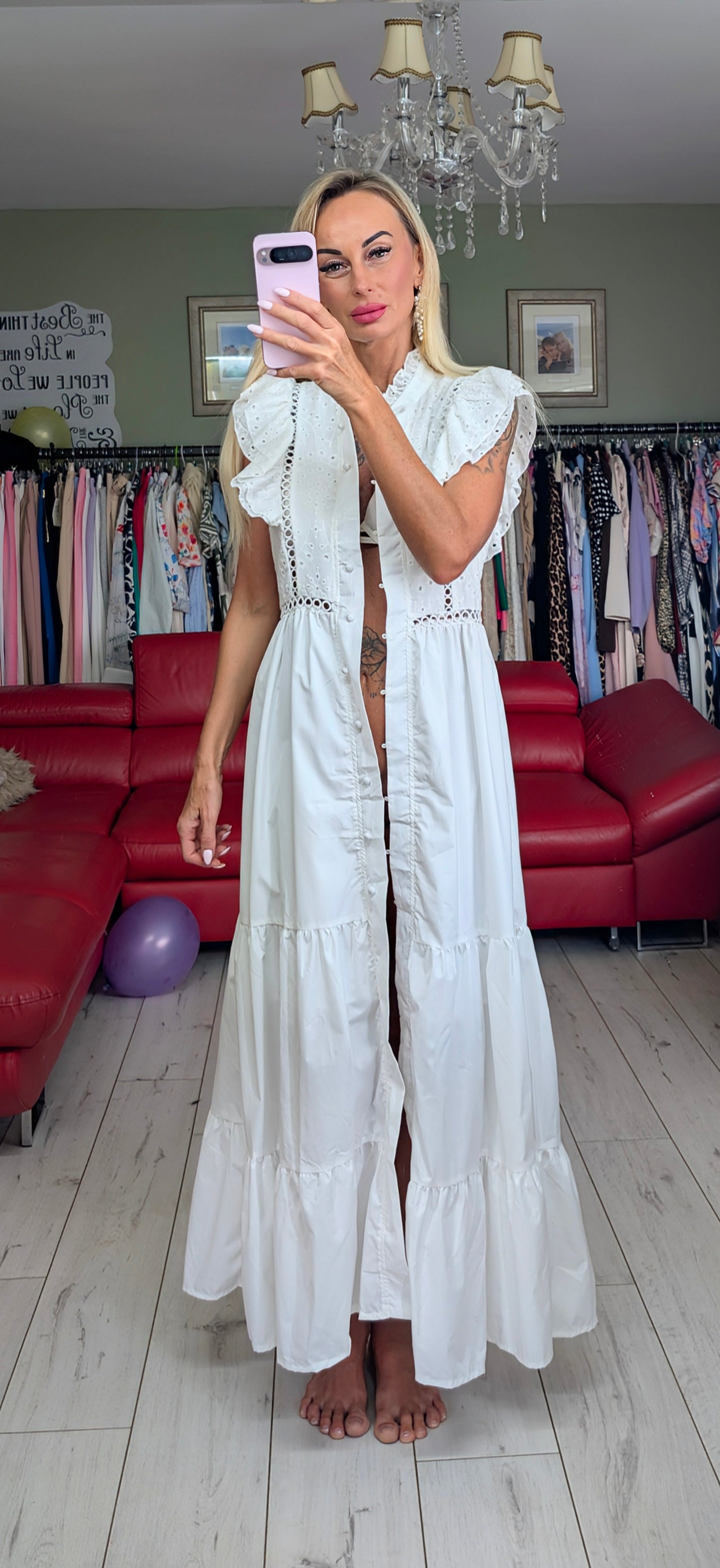 100% Cotton White Dress