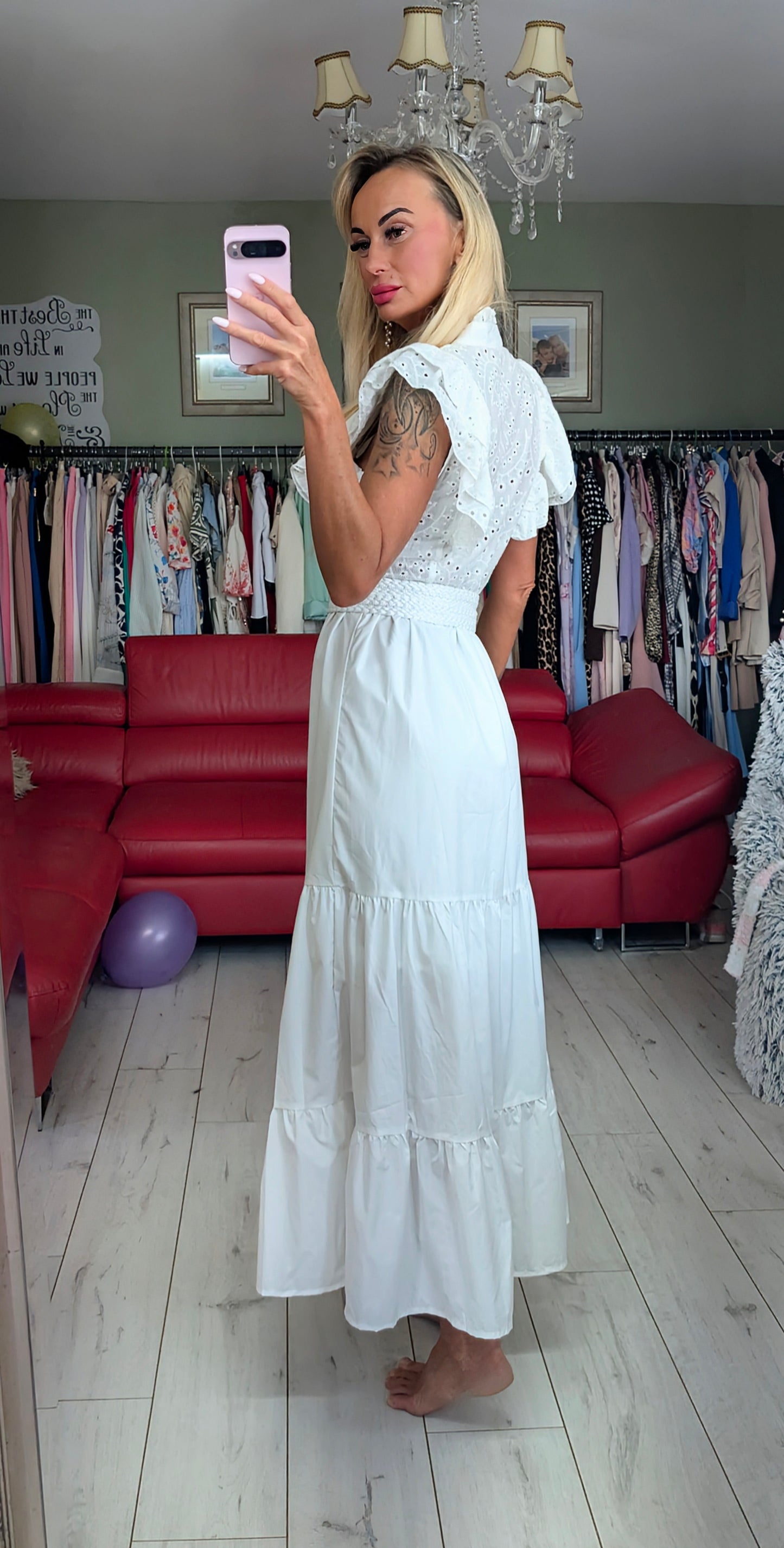 100% Cotton White Dress