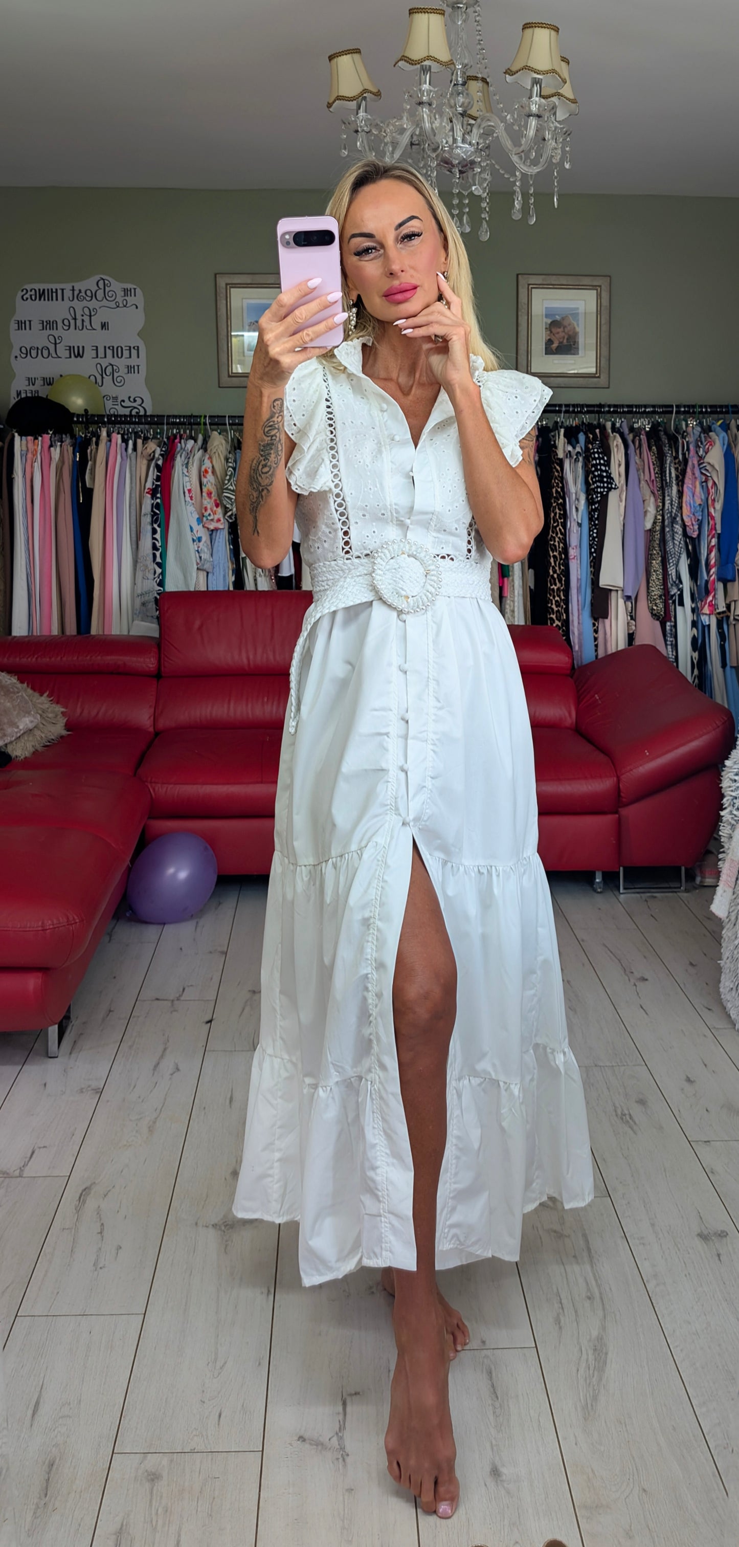 100% Cotton White Dress