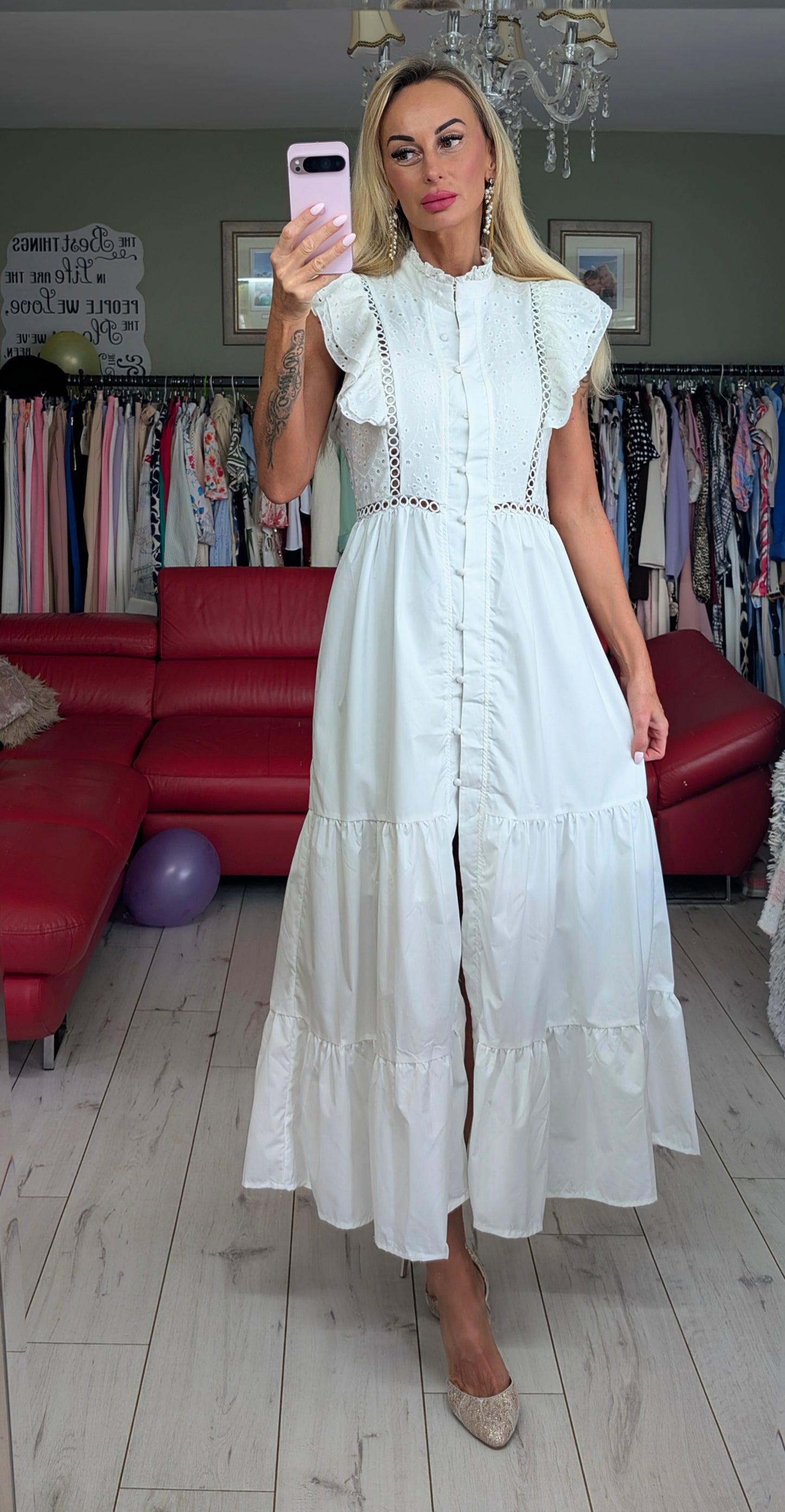 100% Cotton White Dress