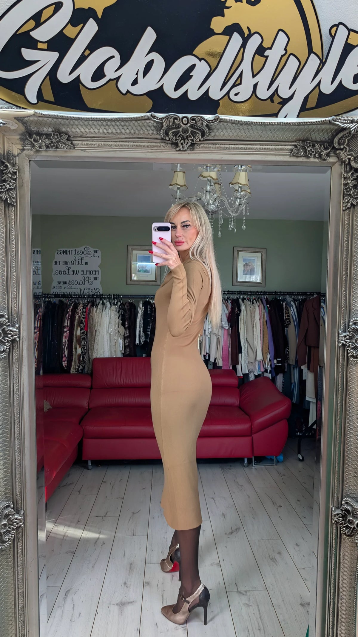 Midi Ribbed Dresses In 2 Colours