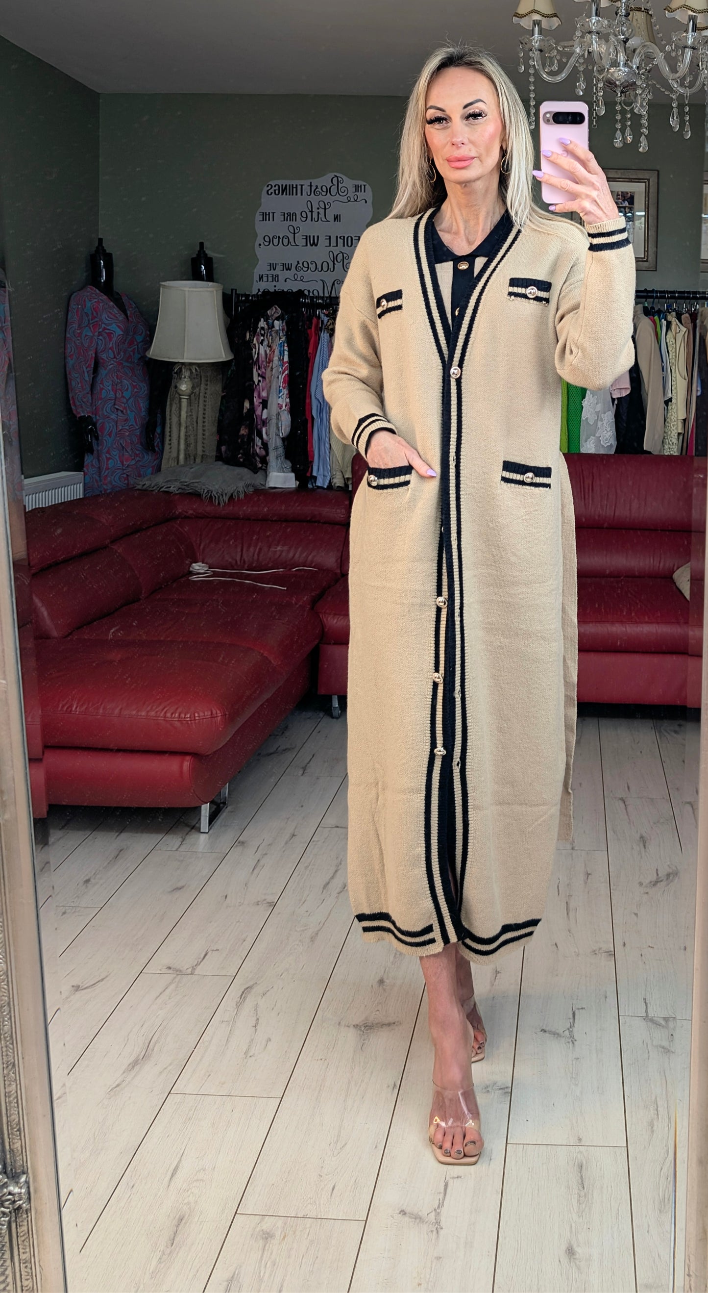 Long Cardigan With Belt