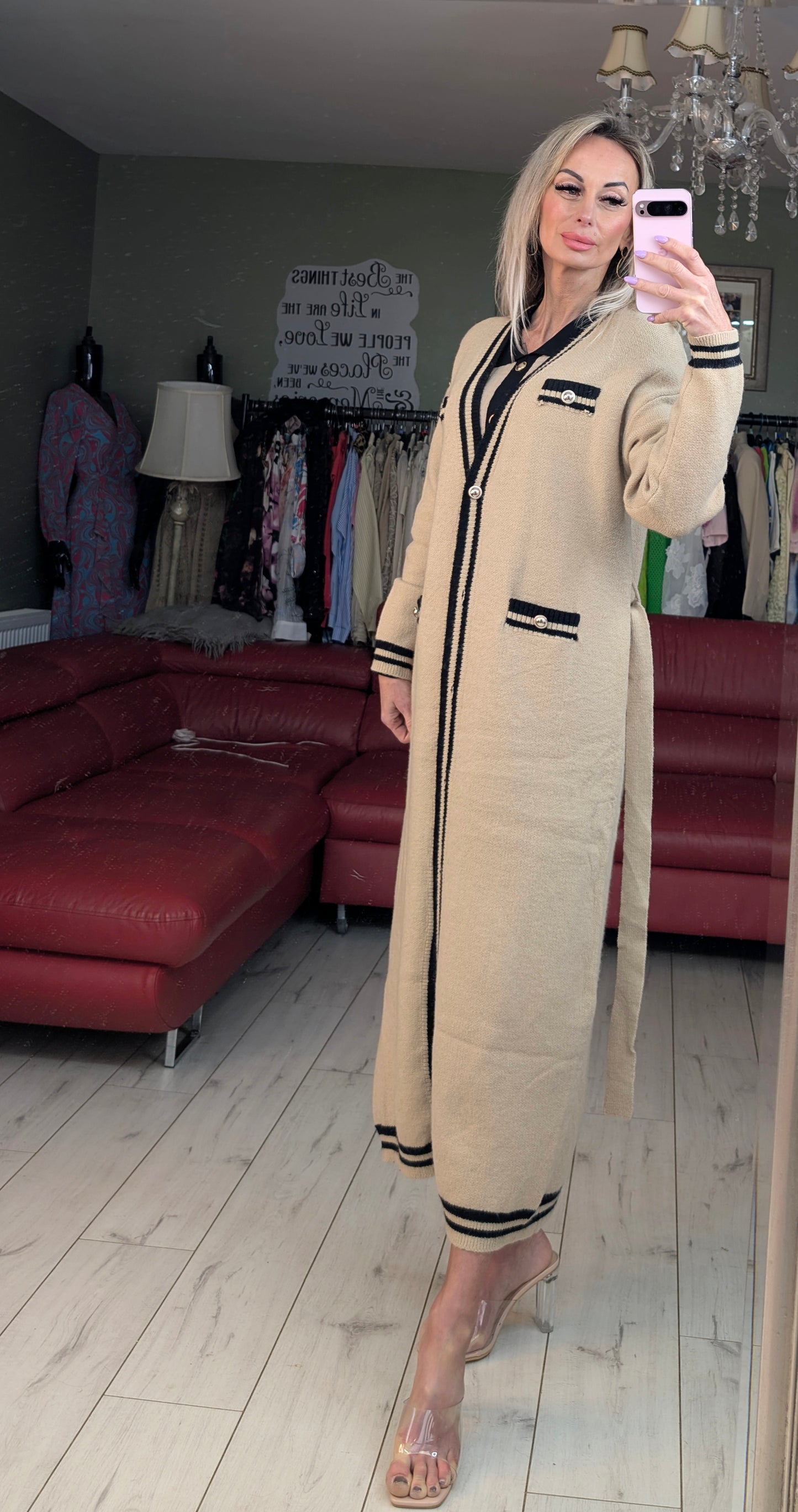Long Cardigan With Belt