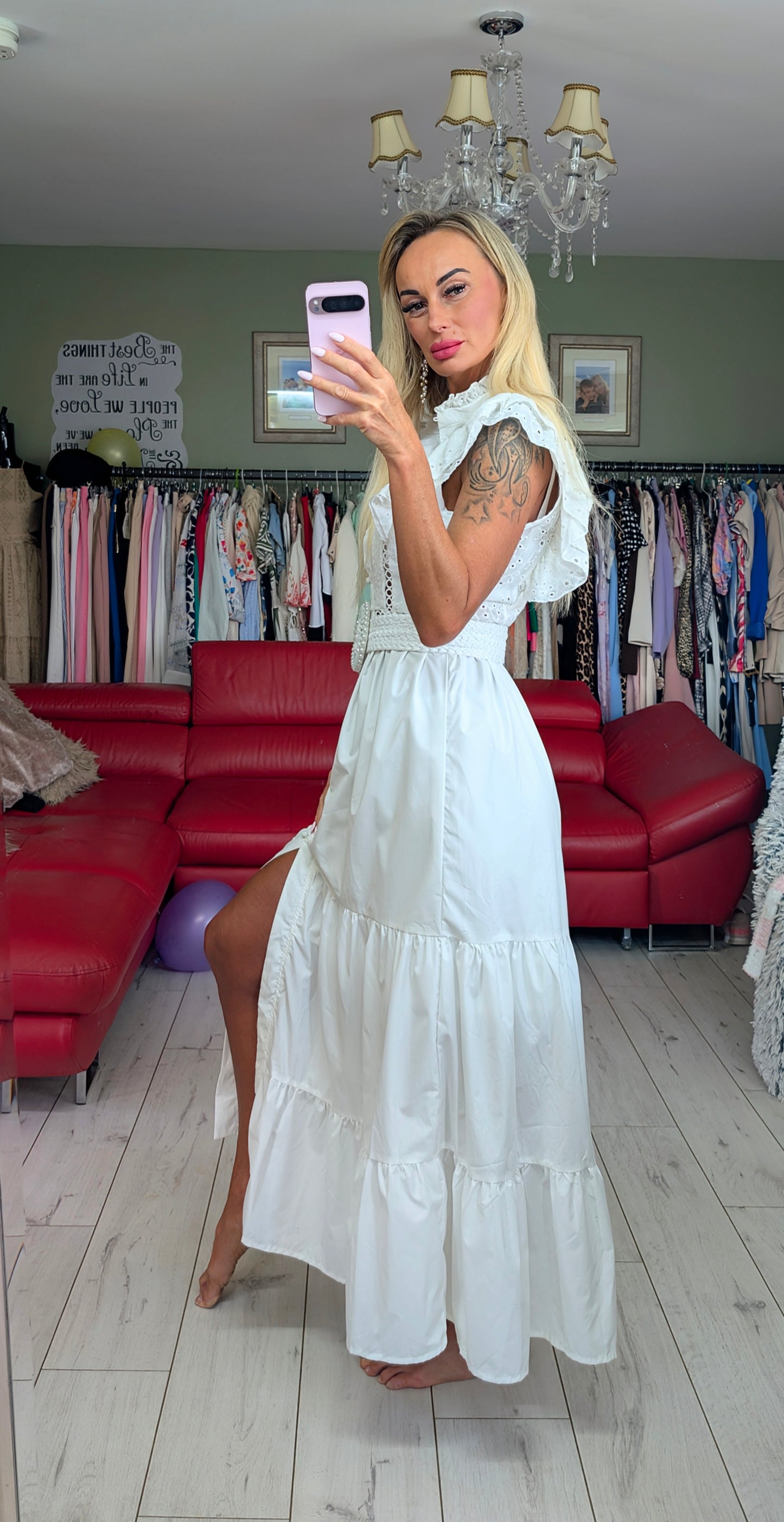 100% Cotton White Dress