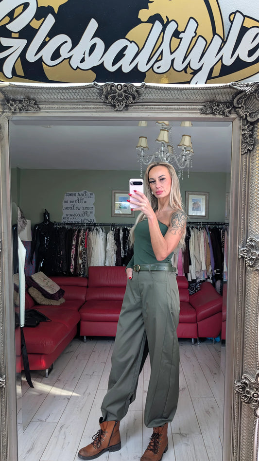 Bodysuits Khaki One Shoulder