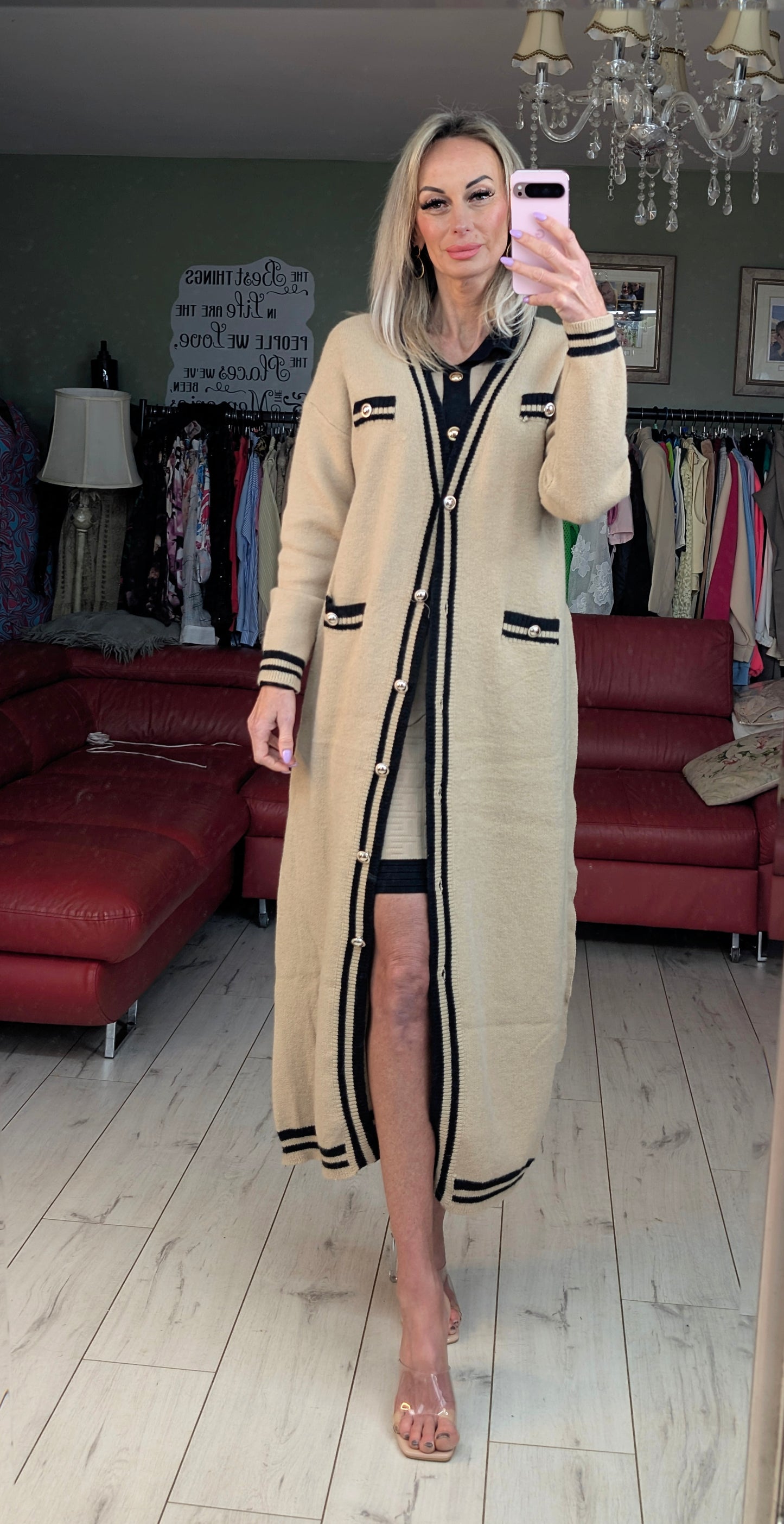 Long Cardigan With Belt