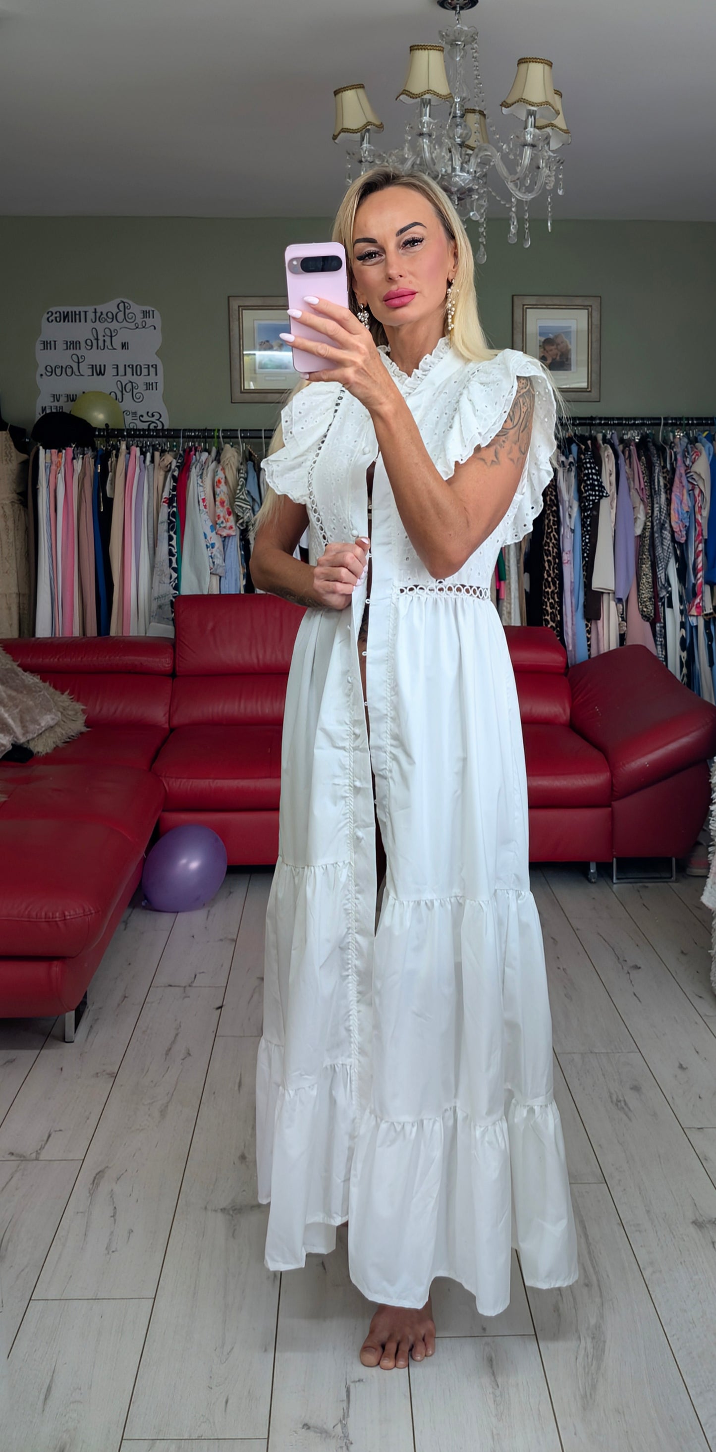 100% Cotton White Dress