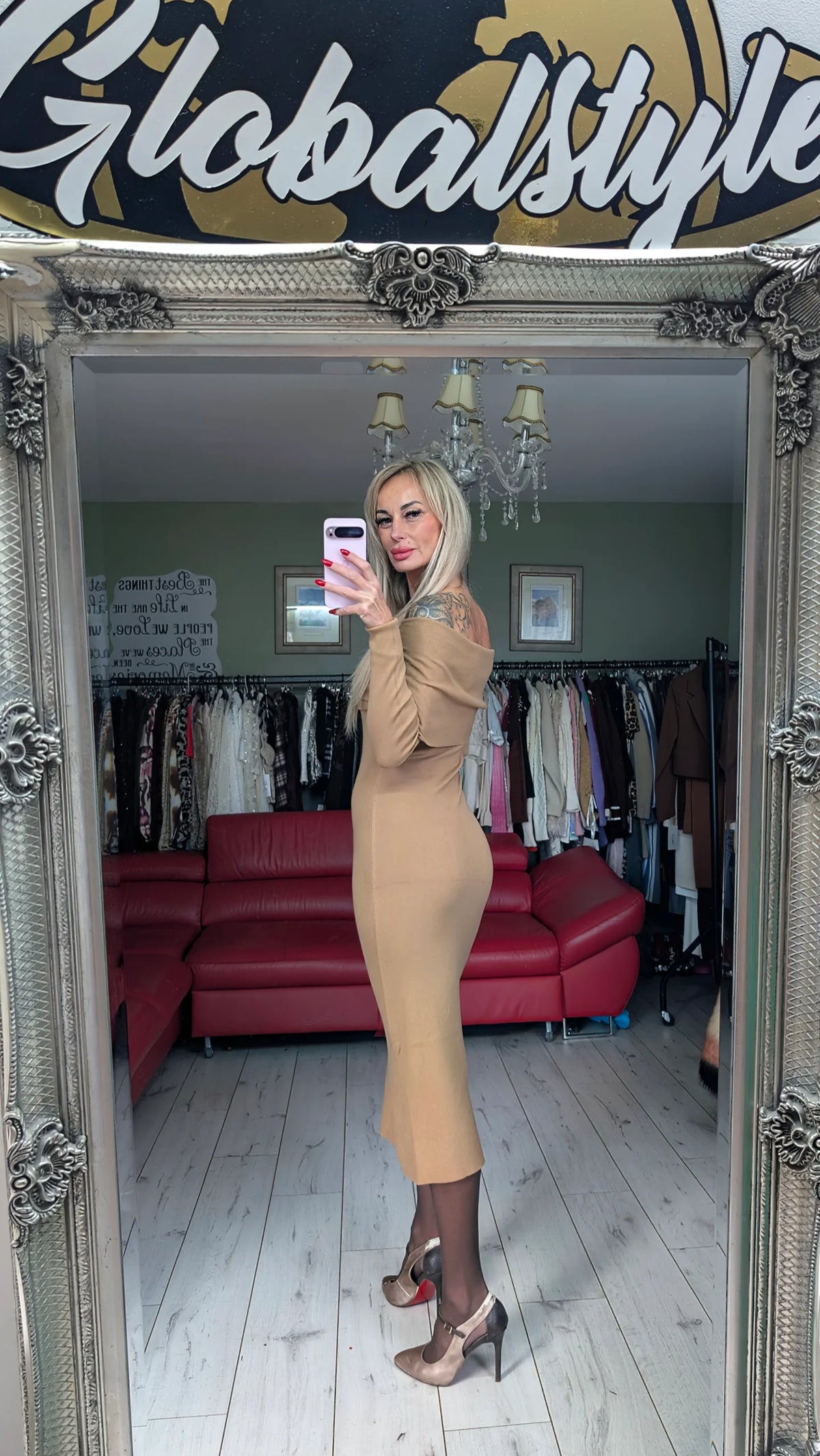 Midi Ribbed Dresses In 2 Colours