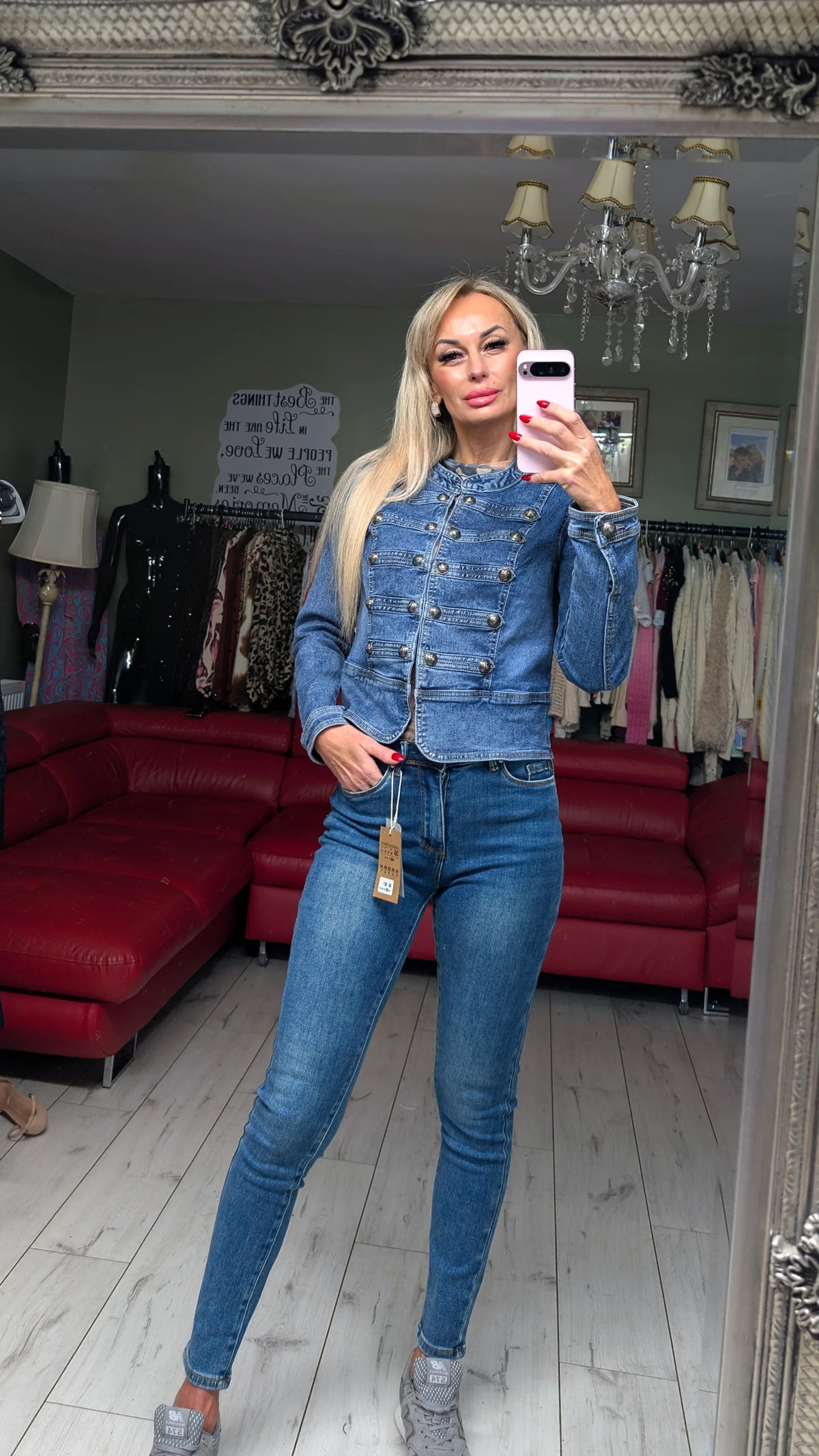 Denim Military Jacket