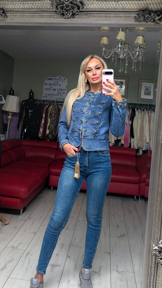 Denim Military Jacket