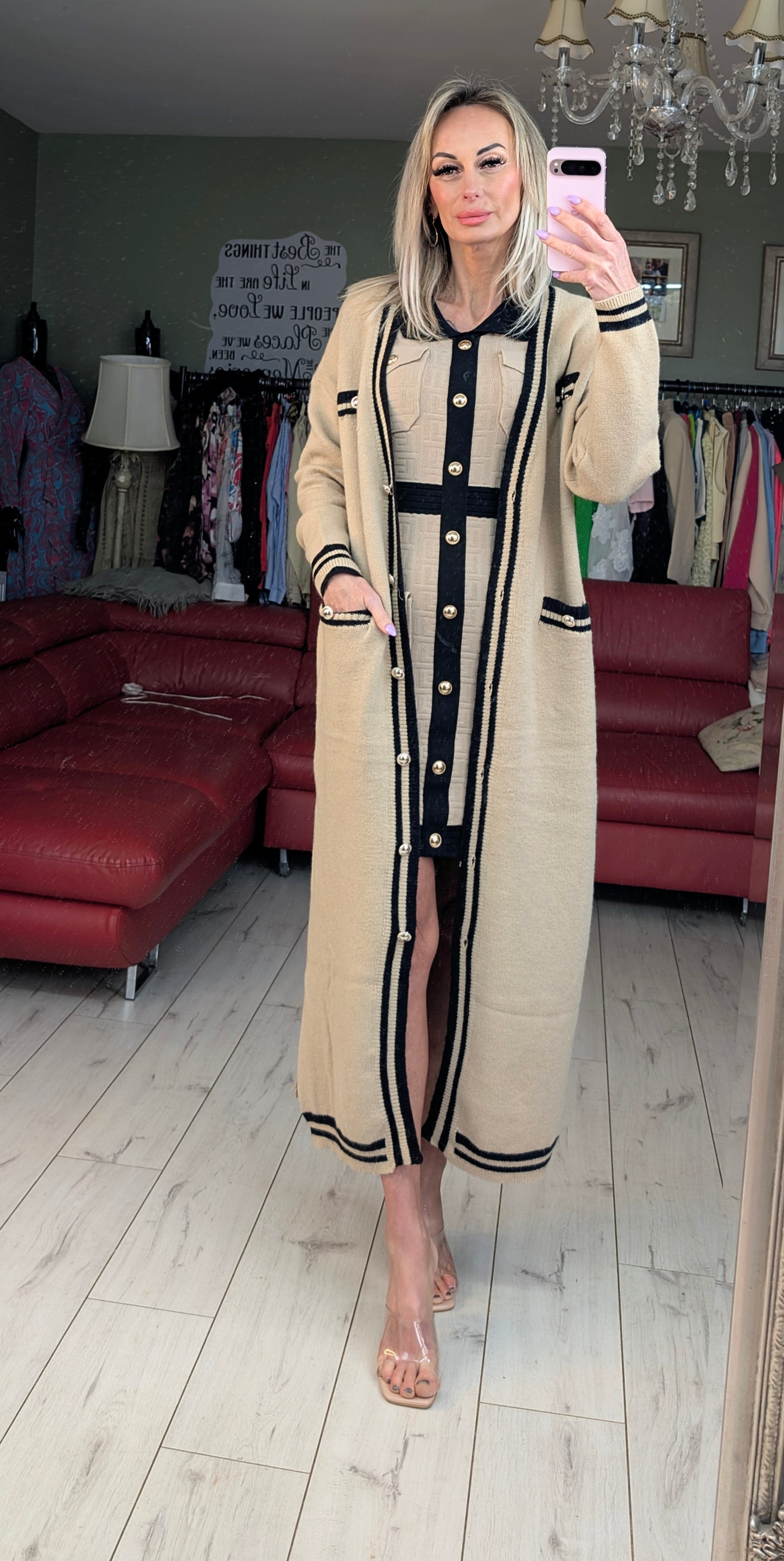 Long Cardigan With Belt
