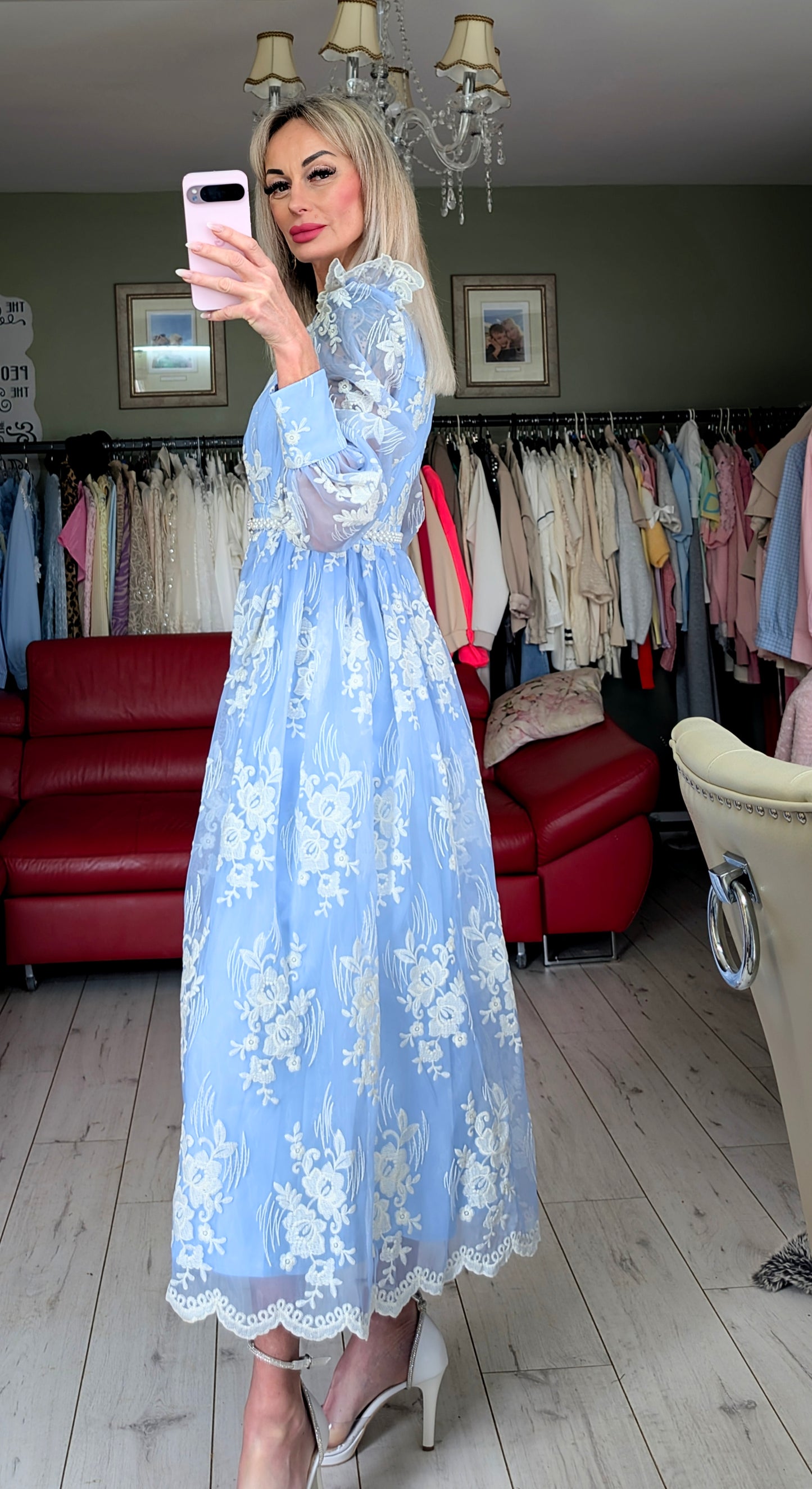 Baby Angel Blue With White Flowers