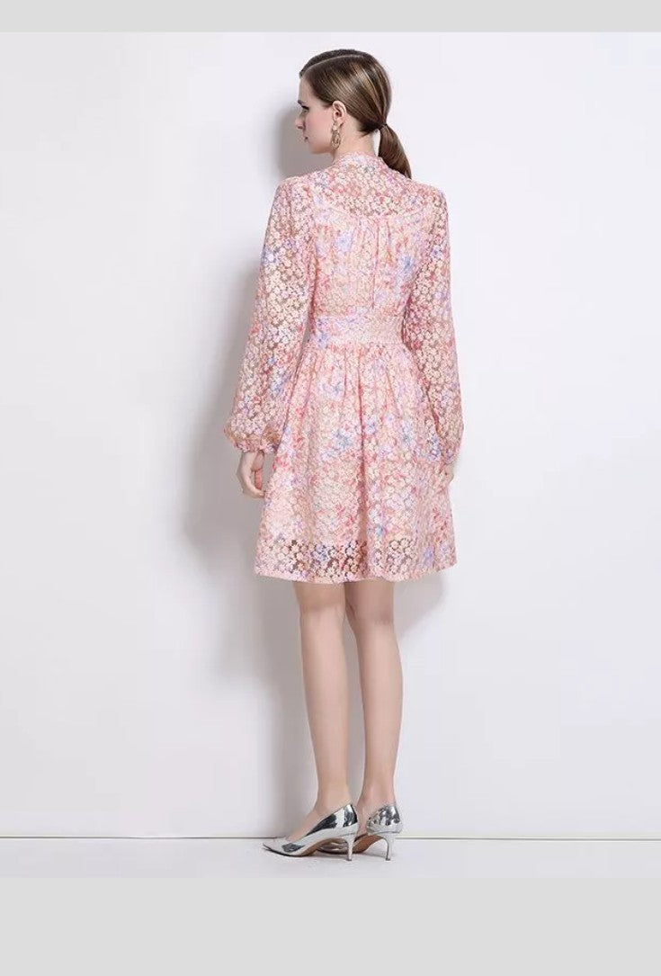 Romantic Mini Dress Flowers