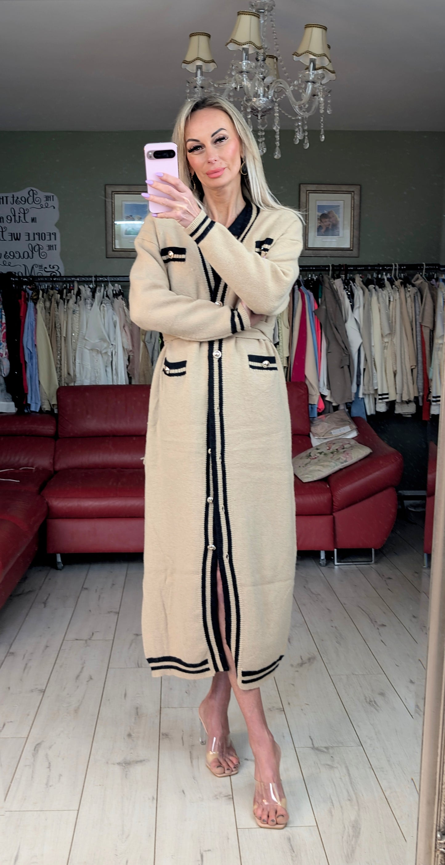 Long Cardigan With Belt
