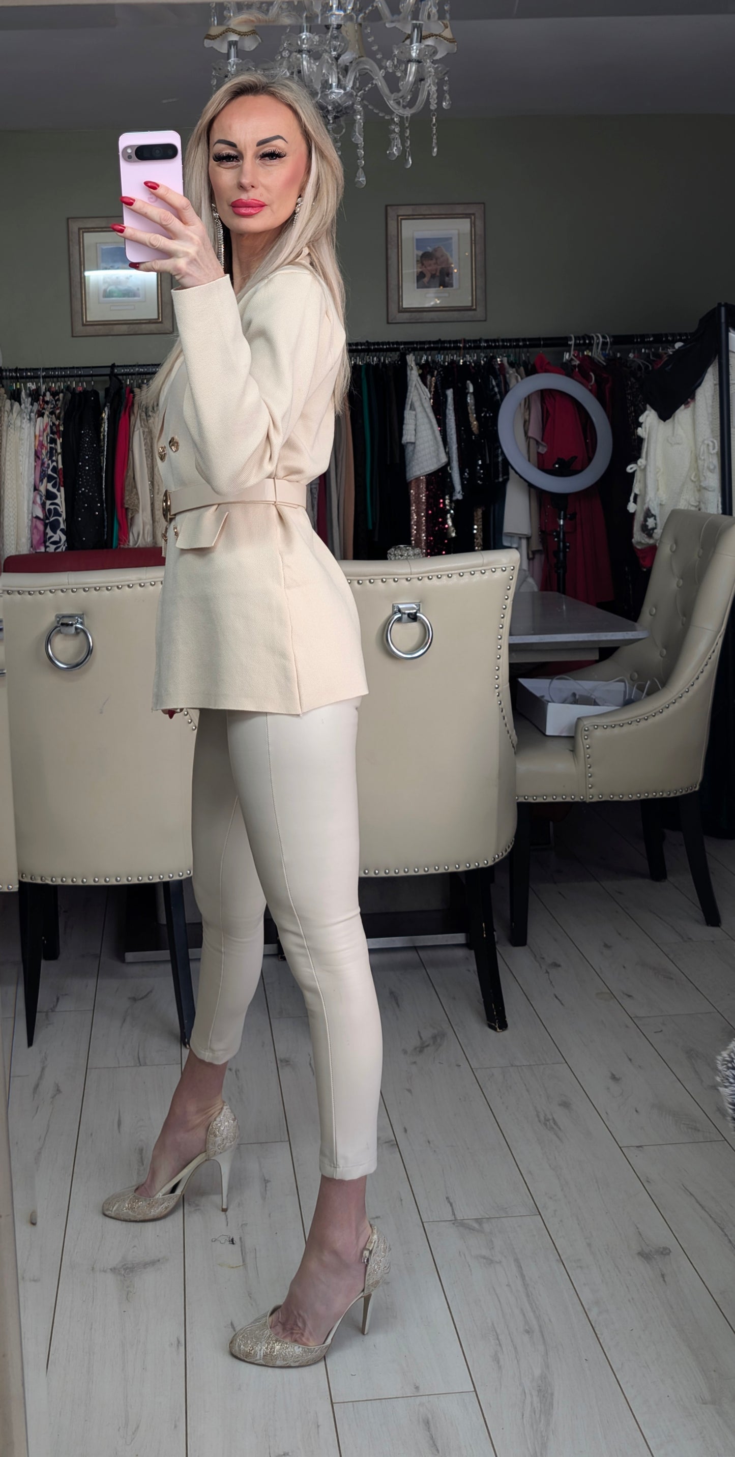 Knitted Blazer With Gold Details