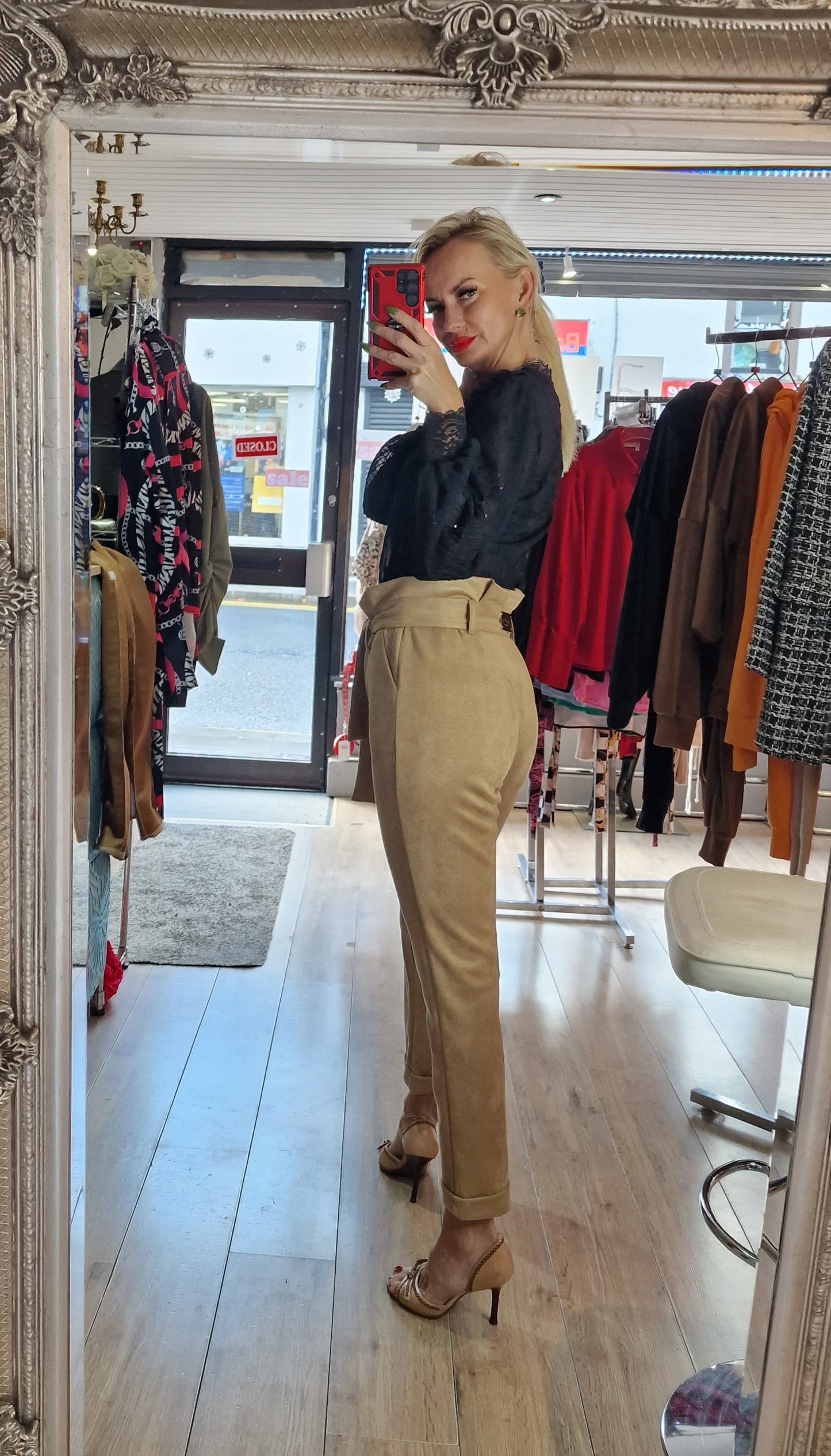 Suede Trousers With Belt