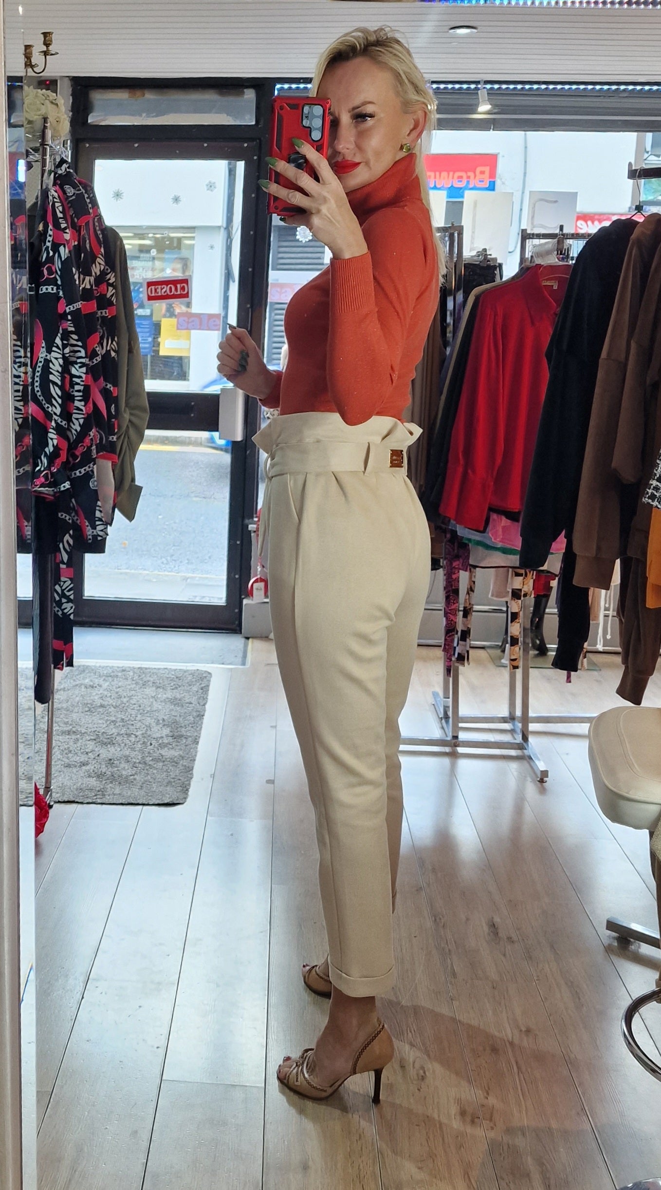 Suede Trousers With Belt