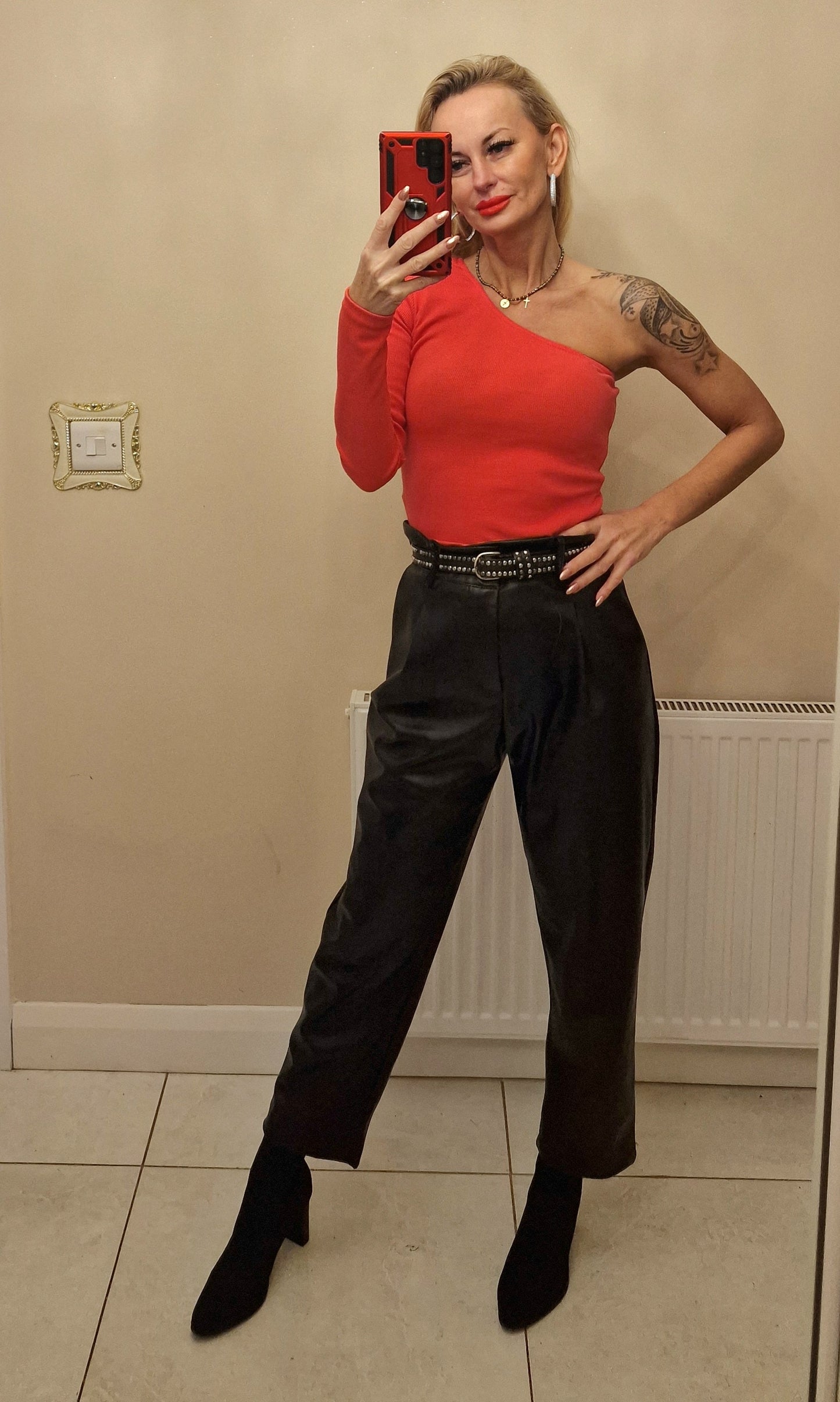 Eco Leather Trousers From Italy