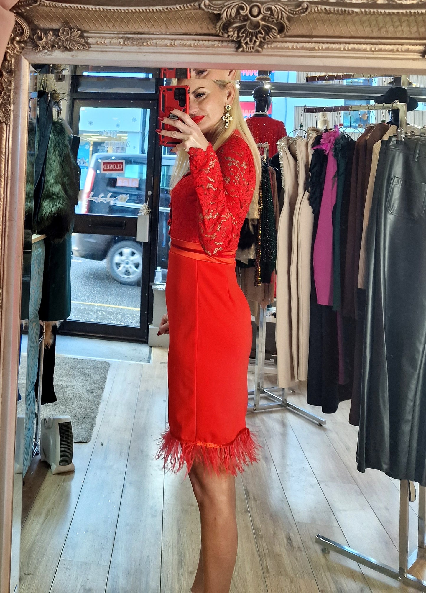 Red Midi Dress