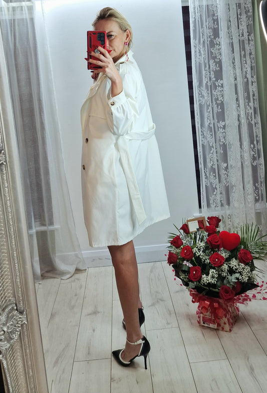 White spring summer coat