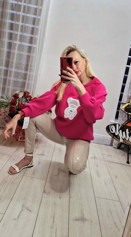 Pink Jacket With Teddy Bear