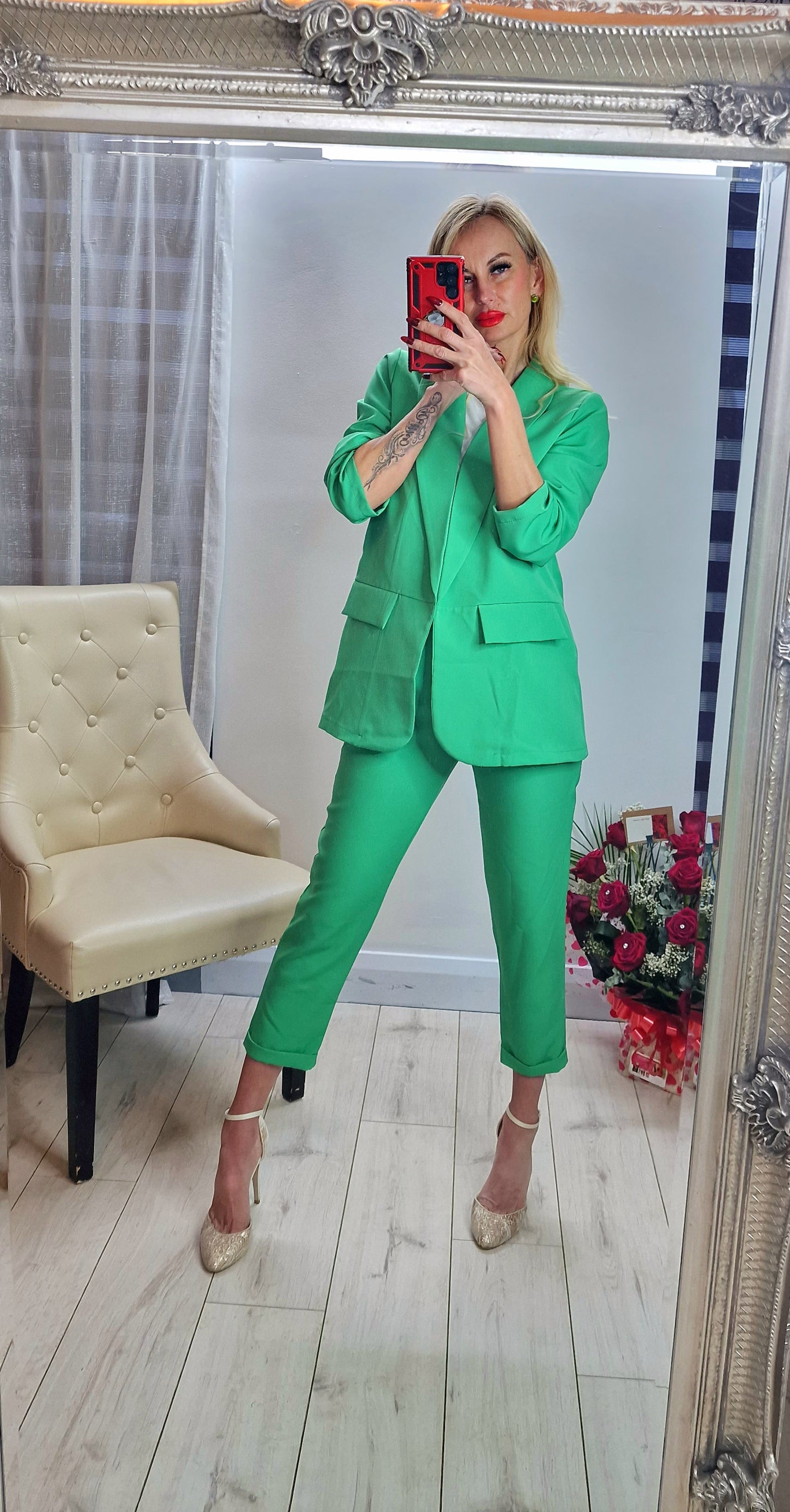 Green suit