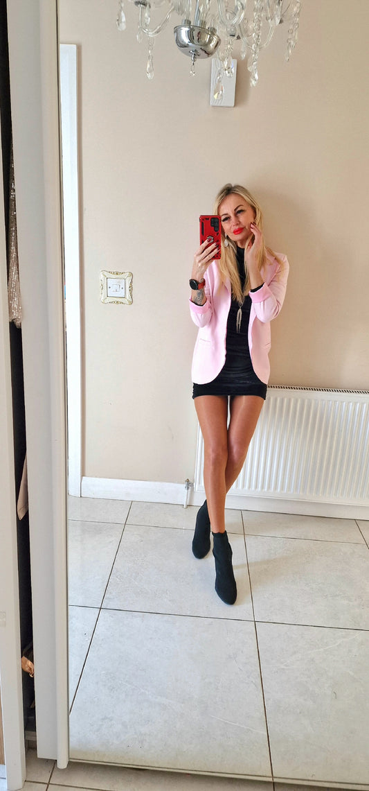 Baby Pink Suede Jacket